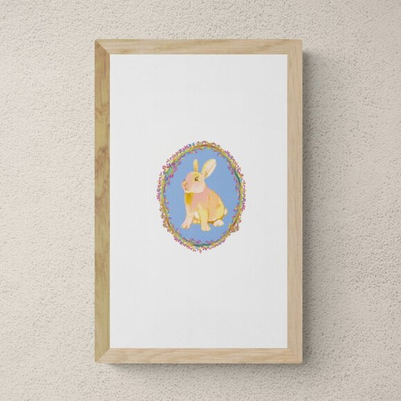 Cute Rabbit | Kids Art | Modern Wall Art Decor | Minimalist Digital Prints - Picture 1 of 4